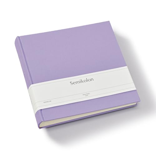 Semikolon 370103 Foto-Album Classic Event – 24 x 23 cm – 60 Seiten cremefarben, für ca. 60 Fotos – lilac silk lila von Semikolon