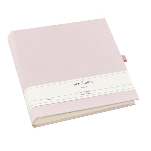 Semikolon 371956 Foto-Album Classic Event Large - 30,5 x 31 x 5,3 cm - 100 Seiten für 200 Fotos - Cotton Candy rosé von Semikolon