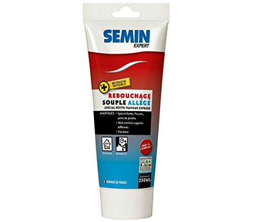 Leichterer Spachtelmasse für große Löcher und Risse Semin, Innenbereich, Tube mit 250 ml (115 g), Weiß von Semin