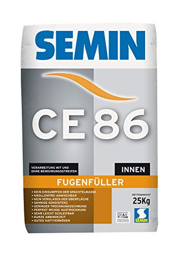 Semin CE 86 Fugenfüller 25 KG Spachtelmasse Gips Spachtel Fugenfüller Fugenschpachtel von Semin