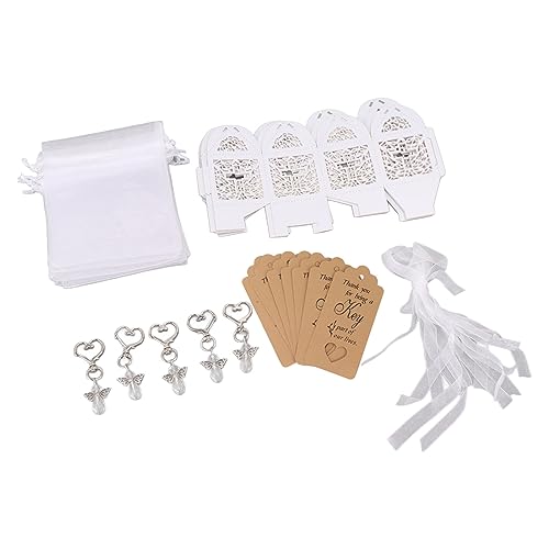 Semme 24-teiliges Engel-Schlüsselanhänger-Set mit Niedlichen Licht-Glück-Anhänger-Schlüsselanhängern und Organzabeuteln für Babypartys, Hochzeiten, Partys von Semme