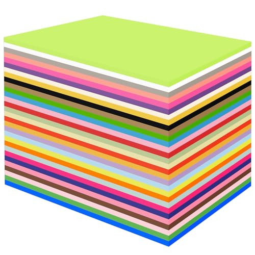150 Blatt Buntes Papier A4,Farbiges Papier Bastelpapier 30 Farben,(70 g/m²) Faltpapier Tonpapier A4 Bunt,Origami Papier Zweiseitig /Buntpapierset für Diy Origami und Bastelprojekte von Semoss