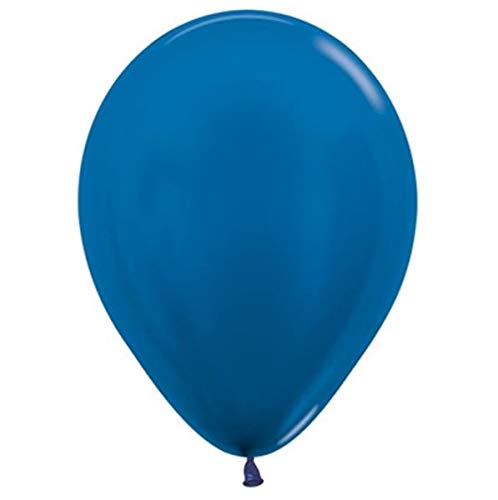 Sempertex Metallic Latex Luftballons 50 Stück 12cm Größe 540 Blau von Sempertex