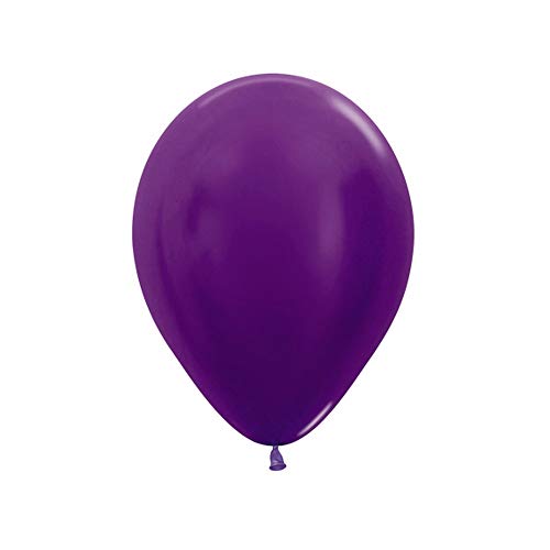 Sempertex Metallic Latex Luftballons 50 Stück 12cm Größe 551 Lila Violett von Sempertex