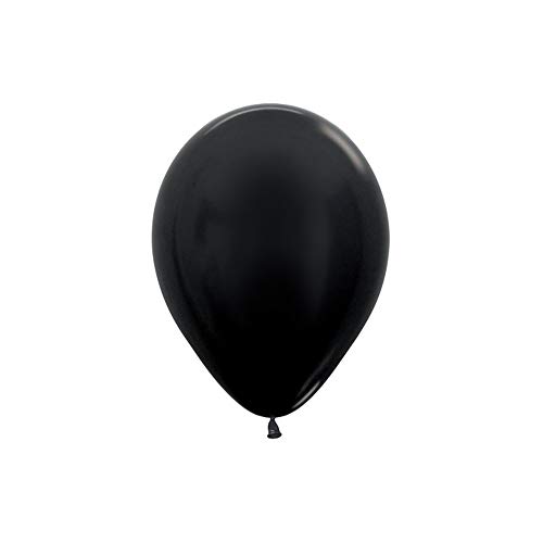 Sempertex Metallic Latex Luftballons 50 Stück 12cm Größe 580 Schwarz von Sempertex