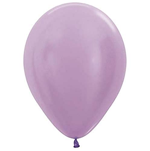 Sempertex Satin Pearl Latex-Luftballons, 50 Stück, 12 cm Größe, 450 Flieder von Sempertex