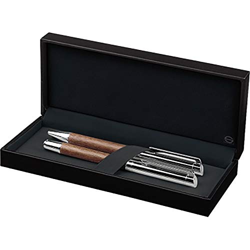 Senator S-066253104000 Schreibset Tizio, Metall, Rollerball und Kugelschreiber, blau von Senator