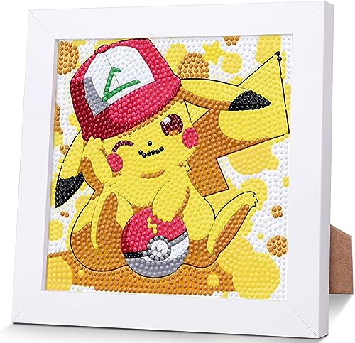 Sencangxun Diamond Painting Kinder Junge Anime bilder, Bastelset 5d Diamant Painting mit Rahmen Kreative Geschenke für Mädchen und Jungen, Basteln Junge 8 Jahre Home Wall Decor 18x18 Cm von Sencangxun