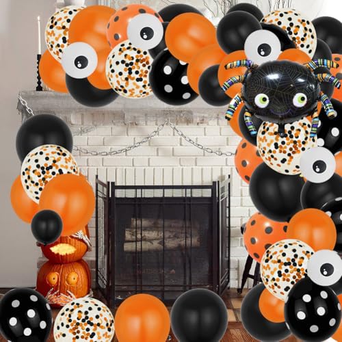 Halloween Deko Luftballons, Halloween Luftballon Girlande, Luftballons Halloween Deko Set, Halloween Ballon für Halloween Dekorationen, für Halloween Herbstfest Karneval Party Dekoration von Senchinner