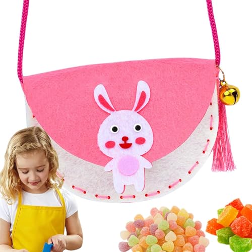 Senermter Taschen-Nähset für Kinder, Näh-Bastelset für Kinder - Anfänger-Nähset für Kinder - Anfänger-Nähset für Kinder, Nähen für Kinder, Kinder-Nähset-Tasche, praktische Fähigkeiten entwickeln von Senermter