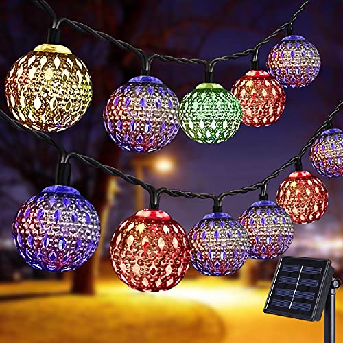 Lichterketten Solar Außen,Solar Lampe,LED Solarbetriebenes Lichterketten 7M 50 Lichterkette Outdoor Solar 8 Modi Solarlichterkette für Garten Bäume Terrasse Weihnachten Hochzeiten Partys von Senhui