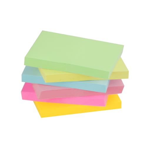 600 Blatt Klebezettel Bunt, Bunt Haftnotizen,post,Sticky Notes, Selbstklebende Farbig Notizblöcke, für Büro und Studenten Hause(6 knallige Farben-76 x 127mm) von Senken