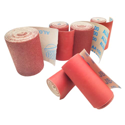 SenmaiTools Schleifpapier Rolle.Körnung 60,80,120,180,240,320.93 mm x 3 m, für Handschleifer zum Holz Metall Schleifpapierrollen-Set 6 Rollen von SenmaiTools