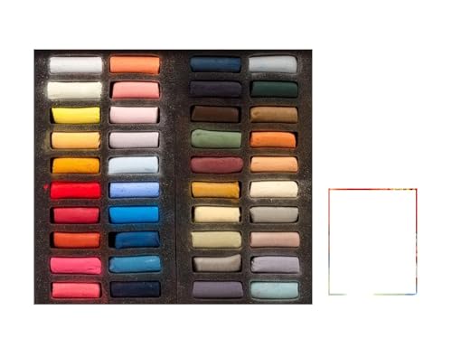 Sennelier Weiche Pastellkreiden - Box mit 40 halben Kreiden Pastel Dry 1/2 STICKS 40 PCS, Espacebeauxarts von Sennelier