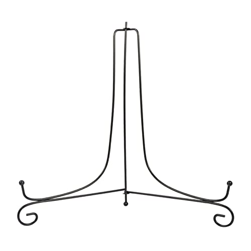 1 Stück 4 12 Eisen-Staffelei, klassischer Präsentationsständer, Schüssel, Teller, Fotorahmen, Buch, Artwor, Schwarz (metal 5) von Senrusa