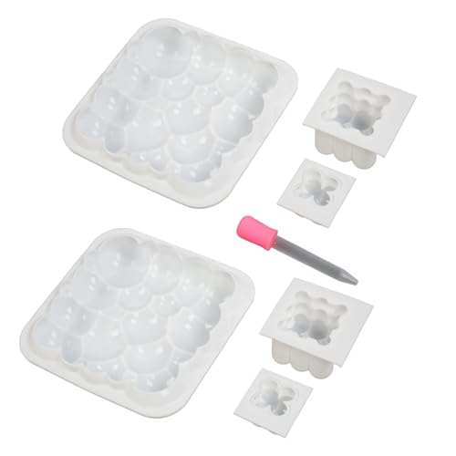 6pcs Silicone Soap 3D Cube Reusable Soap with Dropper for Candles Wax Chocolate Cake von Senrusa