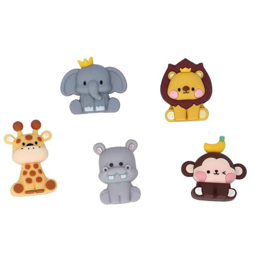 Dschungel Tierkuchen Topper Safari -Figuren Süßes Dekoration Affe Elefant Giraffe Hippo Löwe für Babyparty Forest Thema Party Kinder Geburtstag von Senrusa