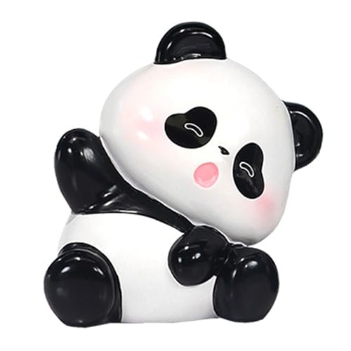 Senrusa Süße Panda Car Ornament Resin Mini Figurine Tabletop Dekoration (Dehnen in fauler Pose für B -Version) von Senrusa