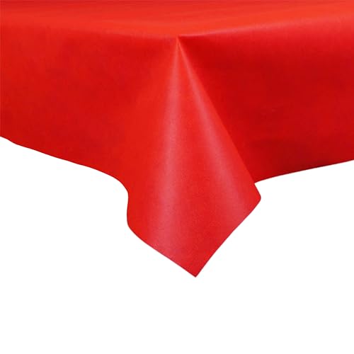 Sensalux Buffet-Tischdecke, Vlies, 1,5m x 3m, Standard 100 by Oeko-TEX® - Klasse I, abwischbar, Lotuseffekt, Rot von Sensalux