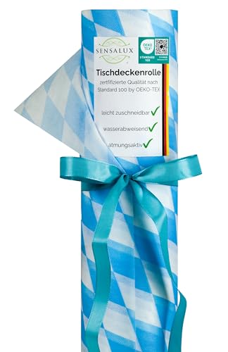 Sensalux Nature Tischdeckenrolle, Tischtuch, CO²-neutrale Produktion, Ihr grüner Fußabdruck - 1,18m x 25m Wiesn-Muster von Sensalux