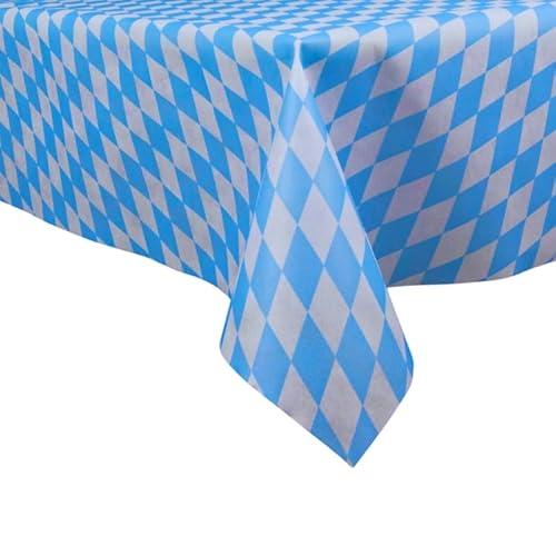 Sensalux Oktoberfest Tischwäsche aus stoffähnlichem Vlies, abwischbar, bayrische Raute, O'zapft is Tischdecke 1,5m x 3m von Sensalux