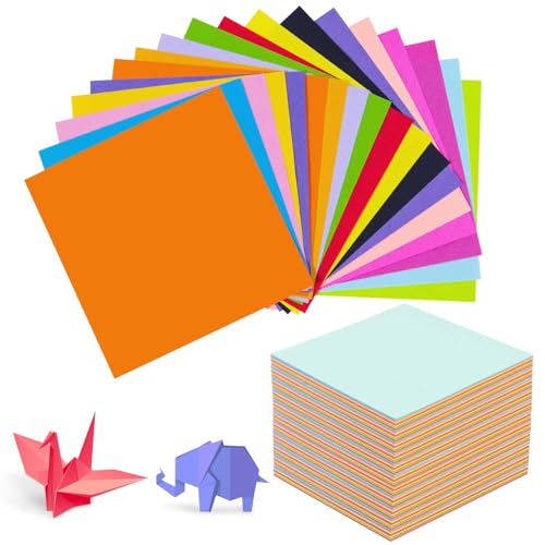 SenseYo Origami-Papier-Set, 1000 Blatt, 20 Farben, 10,2 cm, quadratisches Origami-Papier, leicht zu falten, für Anfänger, Basteln, Geschenke von SenseYo