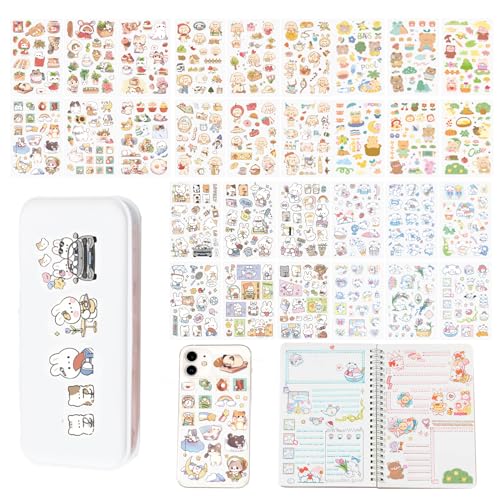 Sticker, 30 Sticker, Sticker Fotoalbum, Scrapbook Stickers, DIY Kawaii Sticker für Kinder, Erwachsene, für Die Dekoration Gästebuch, Alben, Zeitschriften,5 Sätze Von Niedliche Aufkleber Set von Senteen