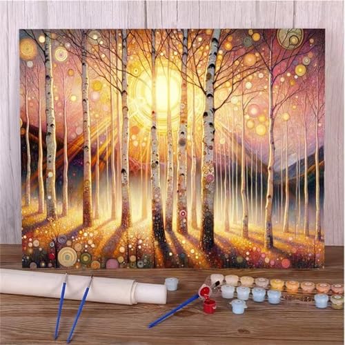 DIY Malen Nach Zahlen Erwachsene Sonnenhain Paint by Numbers Kit mit Rahmen,mit Pinseln und Acrylfarben Handgemalt Ölgemälde für Home Décor Geschenk - 60x75cm von Senyanr