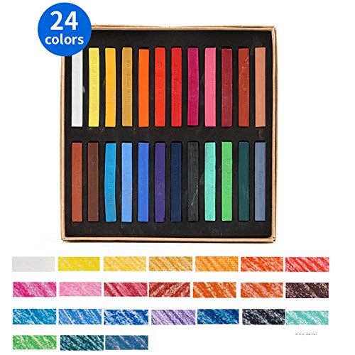 Mungyo Gallery, ungiftige, weiche Ölpastellkreide, Set mit 48 verschiedenen Farben, Bündel mit Gummi-Pastell-Radiergummis für Künstler und Profis von Birsppy