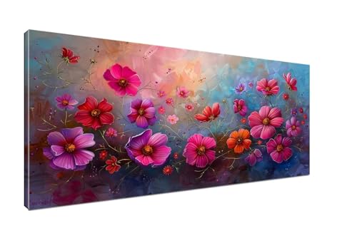 Blumen Malen Nach Zahlen Erwachsene DIY Malen Nach Zahlen Anlage Handgemalt Ölgemälde , Paint by Numbers Kit Mit Pinseln und Acrylfarbe (Rahmenlos 20x40cm) für Mädchen Geschenk Home Wall Decor H1-255 von Sepeoha