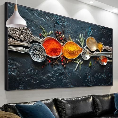 Diamond Painting Chili Diamond Painting Erwachsene, 5D Essen Diamant Paintings Bilder Kinder, DIY Diamant Paintings Diamonds Crystal Art Craft Set for Home Wall Decoration Geschenke 300x100cm SP-711 von Sepeoha