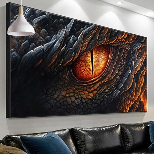 Diamond Painting Erwachsene Drachen Diamond Painting Auge, Diamond Painting xxl 120x40cm/15.7x47.2in, DIY Painting by Numbers Mosaic Making Diamond Painting Set for Home Wall Decor Geschenke SP-266 von Sepeoha