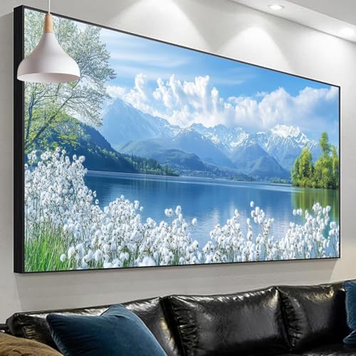 Diamond Painting Erwachsene GäNseblüMchen, Landschaft Diamond Painting xxl 150x50cm/19.6x59.0in, DIY Diamonds Paintings, Malen nach Zahlen Mosaic Making Home Wall Decor, Geschenke für Männer SP-708 von Sepeoha