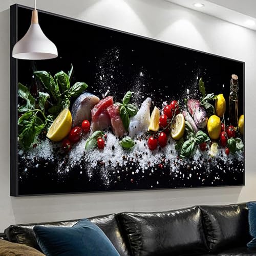 Diamond Painting Erwachsene Obst, Fleisch Diamond Painting xxl 150x50cm/19.6x59.0in, DIY Diamonds Paintings, Malen nach Zahlen Mosaic Making Diamond Painting Set for Home Wall Decor Geschenke SP-698 von Sepeoha