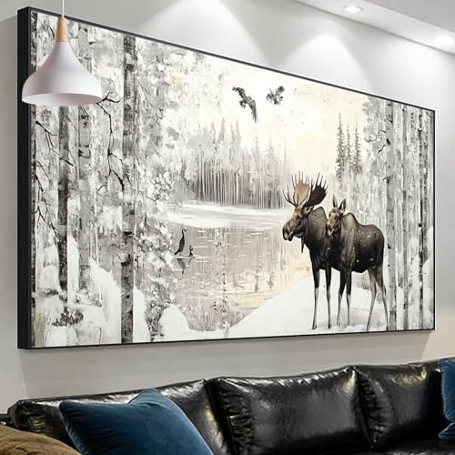 Diamond Painting Tier Diamond Painting Erwachsene, 5D Wald Diamant Paintings Bilder Kinder, Diamant Paintings Diamonds Crystal Art Craft Set for Wall Decoration, Geschenke für Frauen 150x50cm SP-427 von Sepeoha