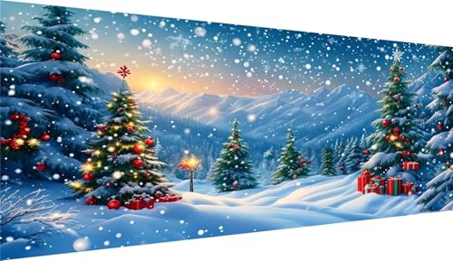 Diamond Painting Weihnachten, Diamond Painting Erwachsene, 5D Diamond Painting Set, Baum Diamant Painting Bilder, Malerei Malen Nach Zahlen Full Drill Diamant kunst,Wohnzimmer Wand Décor 40x90cm S3369 von Sepeoha