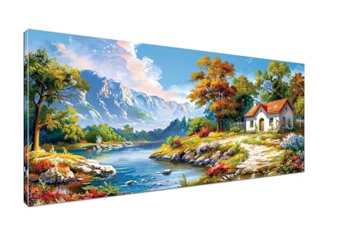 Dschungel Malen Nach Zahlen Erwachsene DIY Malen Nach Zahlen Kabine Handgemalt Ölgemälde, Paint by Numbers Kit Mit Pinseln und Acrylfarbe (Rahmenlos 20x40cm) Mädchen Geschenk Home Wall Decor H1-105 von Sepeoha