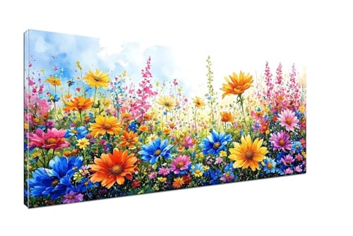 Malen Nach Zahlen Blumen, DIY Malen Nach Zahlen Erwachsene Anlage, Paint by Numbers Kit für Anfänger Malen Nach Zahlen Set mit Pinseln und Acrylpigment für Deko Wohnzimmer Ohne Rahmen 100x200cm H1-256 von Sepeoha