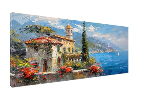 Strand Malen Nach Zahlen Erwachsene DIY Malen Nach Zahlen Landschaft Handgemalt Ölgemälde, Paint by Numbers Kit Mit Pinseln und Acrylfarbe (Rahmenlos 20x40cm) Mädchen Geschenk Home Wall Decor H1-189 von Sepeoha