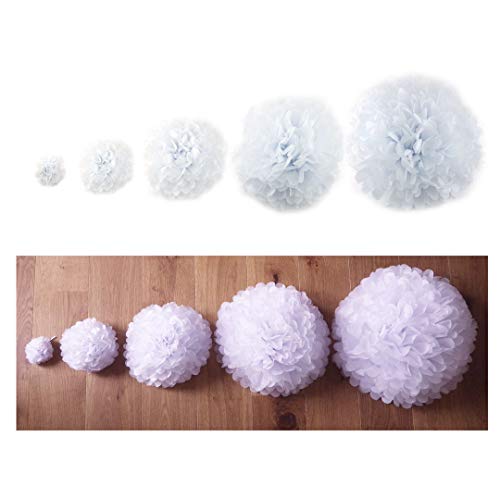 Seidenpompons Pompons Pompoms Papierblumen Hochzeit Party Taufe Deko (10cm) von Sepkina