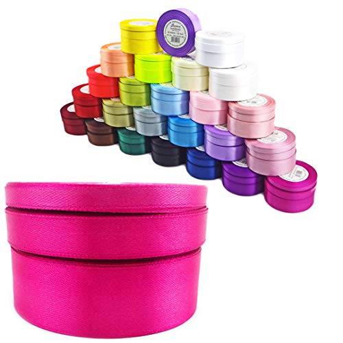 Satinband Schleifenband Dekoband Band Bastelband Geschenkband Nähband Zierband Satin Beere Violett 6mm (Beere-Violett, 6) von Sepkina