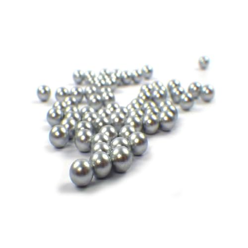Sparpack 1000 hochwertige nachgebildete lose Perlen Perle Dekoperlen Kunststoffperlen ohne Loch 8mm Silber (S-DPL-8mm-84, 8mm) von Sepkina