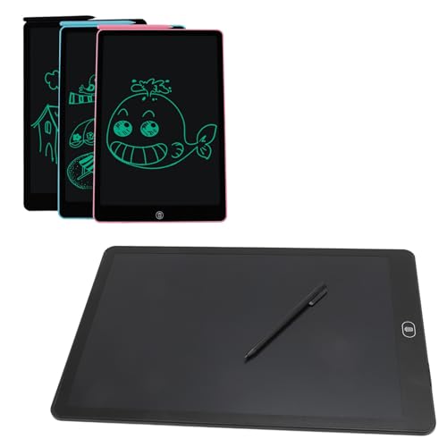 Septpenta LCD Schreibtablett, 16 Zoll Buntes Kleinkind Doodle Board Zeichenbrett, Wiederverwendbares Elektronisches Zeichenbrett, Homeschool Lernspielzeug (Black) von Septpenta