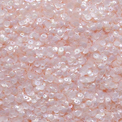 4mm cup facet SEQUINS ~ Petal Pink Rainbow Semi Frost ~ Loose sequins for embroidery, bridal, applique, arts, crafts, and embellishment. Made in USA. by SequinExplosion von SequinExplosion