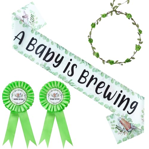 Serencatcher A Baby is Brewing Babyparty-Dekorationen, Bierflasche für werdende Mütter, Mutterschaft, werdende Mutter, werdende Mutter, werdende Mutter, werdende Pin, Blumenkrone, Stirnband für von Serencatcher