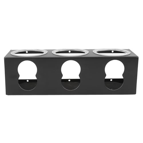 3 Löcher Wohnmobil-Rack-Organizer aus Aluminiumlegierung, platzsparend, leiser Einsatz, sichtbares Fenster, Küchenhalter, Rack-Organizer mit eingebautem geräuschunterdrückendem (Black 3 Holes) von Serlium