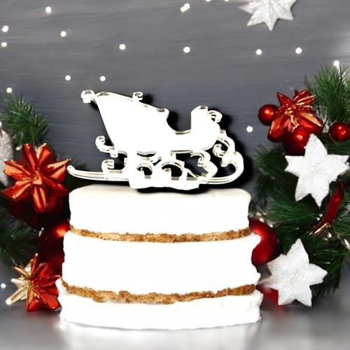 Servewell Tortenaufsatz mit Weihnachtsmann-Schlitten, 10 cm von Servewell