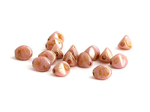 Pinch Beads/Böhmische Glasperlen 5mm in rosa - 100 Stück von Sescha