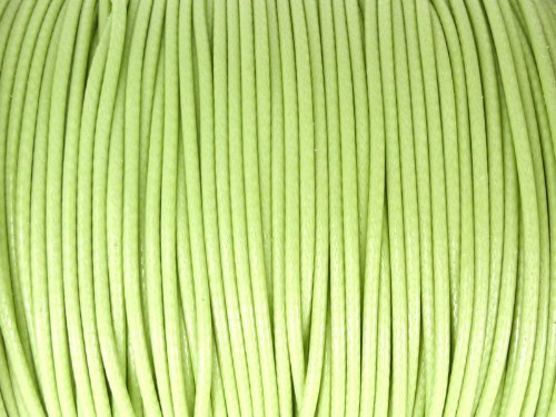 Sescha Baumwoll Kordel Korean Wax Cord 1mm in hellgrün - 5 Meter von Sescha