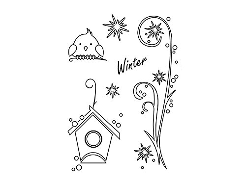 Stempel Clear von EFCO, Winter, A7 / 74 x 105 mm, 6 - teilig, transparent von Sescha